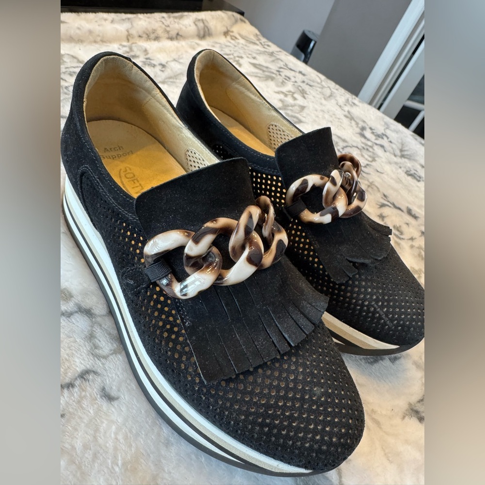 Softwaves Caddie Black Shoes